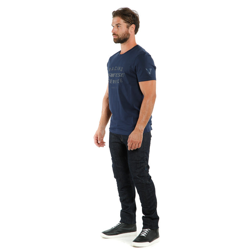 DAINESE PADDOCK T-SHIRT BLACK-IRIS/BLACK-IRIS 1896806-Z08-S