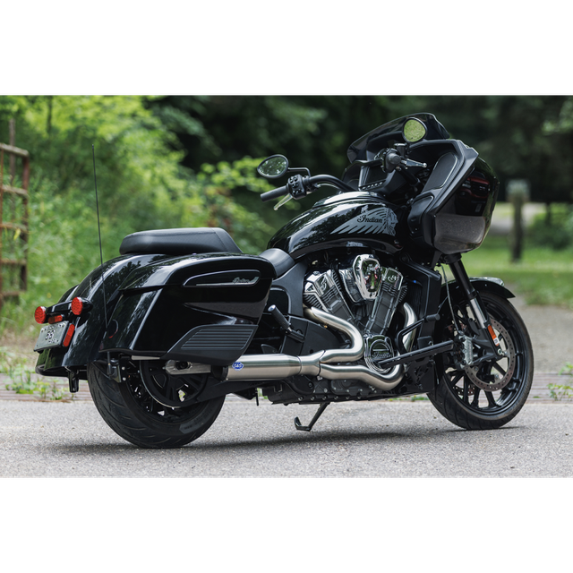 S&S CYCLE 2-INTO-1 QUALIFIER EXHAUST SYSTEM BRUSHED STAINLESS STEEL 550-1083