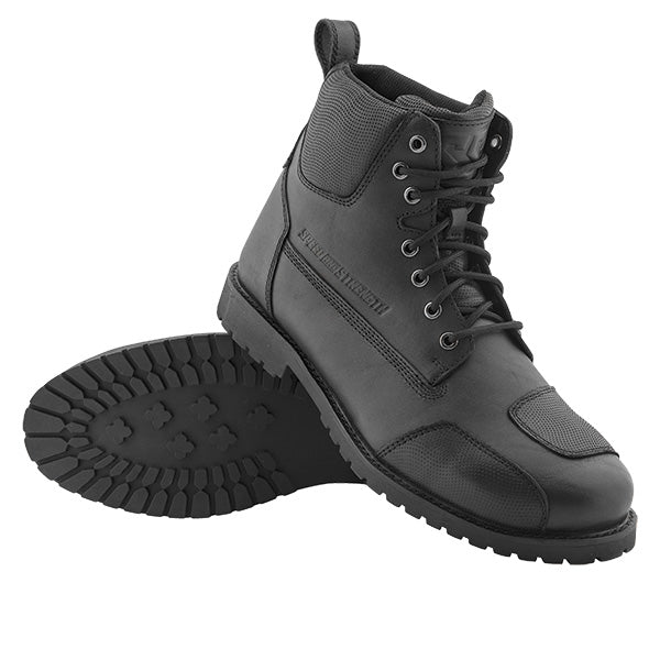 SPEED AND STRENGTH MEN'S CALL TO ARMS MOTORCYCLE BOOT 8 BLACK/BLACK 4-005720