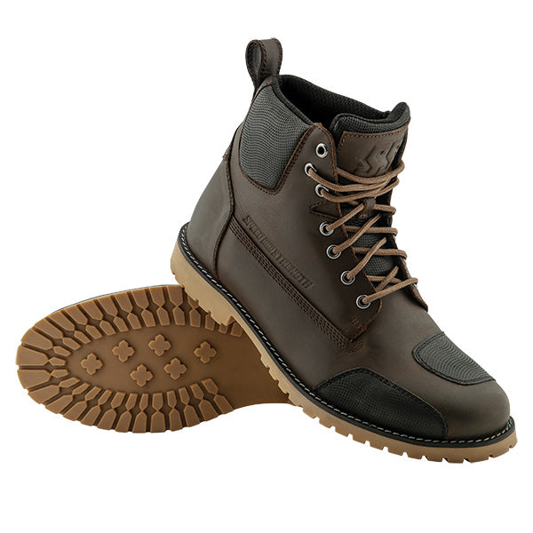 SPEED AND STRENGTH MEN'S CALL TO ARMS MOTORCYCLE BOOT 10 BROWN/BLACK 4-005732