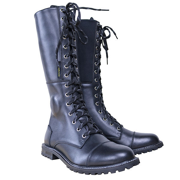 HELGRADE WOMEN'S ANISTON KNEE HIGH LEATHER BOOTS 7 BLACK 8-700072