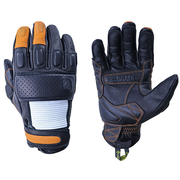 HELGRADE ROURKE LEATHER GLOVES 2XL ORANGE/BLACK 8-203816