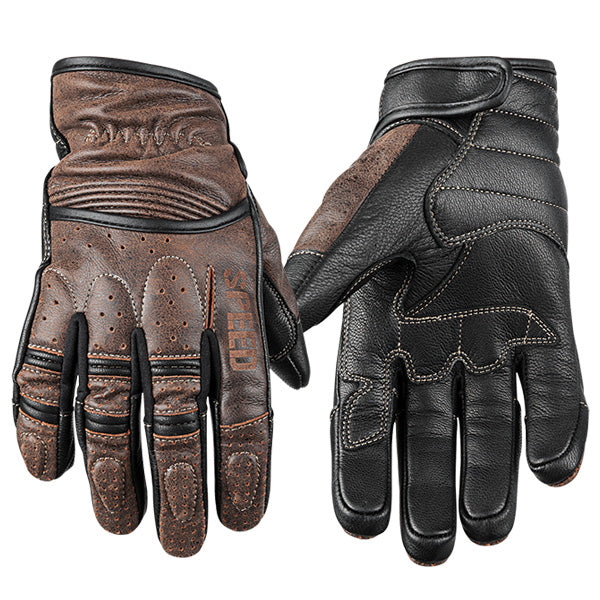 SPEED AND STRENGTH RUST AND REDEMPTION MEN'S LEATHER GLOVES 2XL BROWN 878625