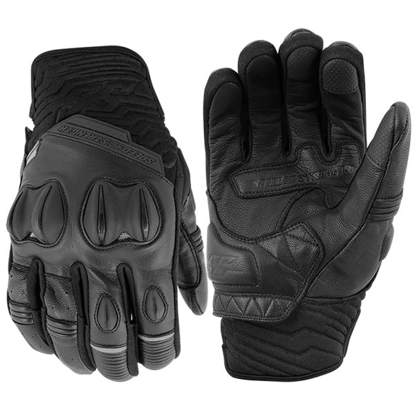 SPEED & STRENGTH MEN'S RUN WITH THE BULLS PRE-CURVED RACE CUT GLOVES MEDIUM BLACK 900051