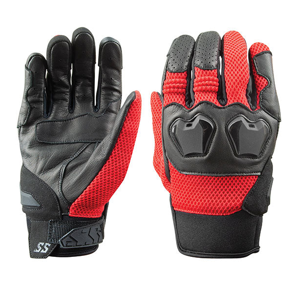 SPEED AND STRENGTH MEN'S MOMENT OF TRUTH MOTORCYCLE GLOVES MEDIUM RED/BLACK SSC23150-27