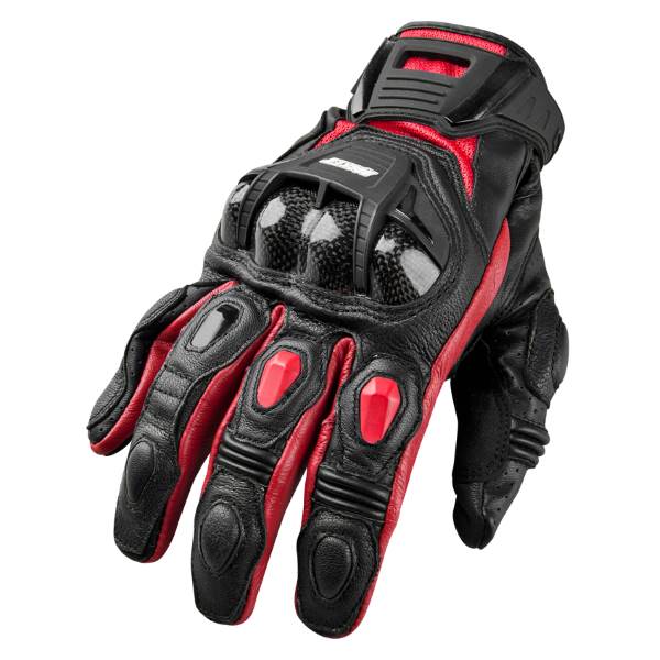 JRC BLASTER SR LEATHER GLOVES LARGE - RED 24-61231