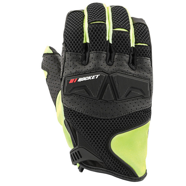 JOE ROCKET MEN'S TRANS CANADA MESH GLOVES LARGE - HIGH-VISIBILITY 4-340536