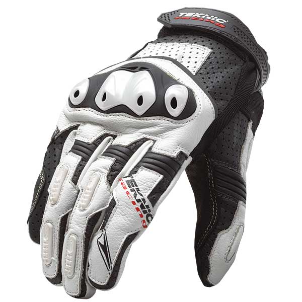 TEKNIC SHORT CHICANE STREET GLOVES 2XL WHITE/BLACK 204-728380