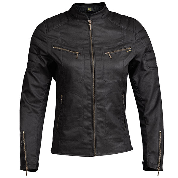 HELGRADE MONROE WOMEN'S WAX CANVAS JACKET BLACK XS 8-400011