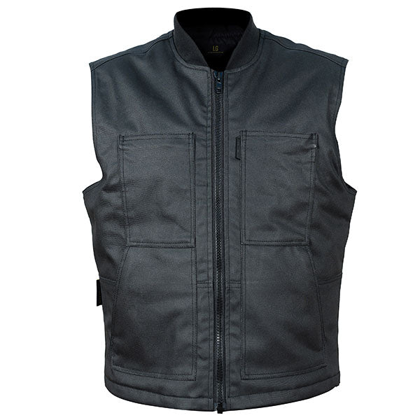 HELGRADE MEN'S COBAIN WAXED VEST SMALL BLACK 8-009012