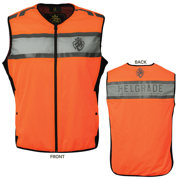 HELGRADE ELBA MEN'S HI-VIZ VEST ORANGE LARGE 8-011814