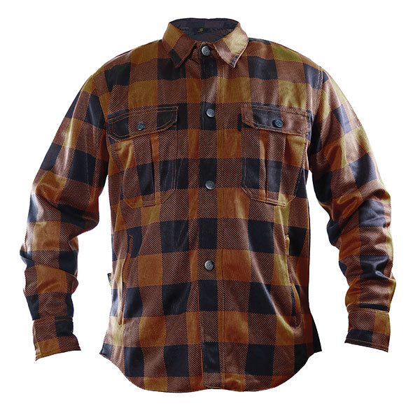 HELGRADE MEN'S CORNELL MESH MOTO SHIRT XL BROWN 8-016215