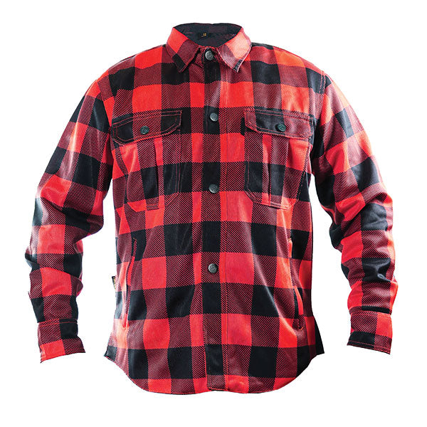 HELGRADE MEN'S CORNELL MESH MOTO SHIRT RED MEDIUM 8-016513