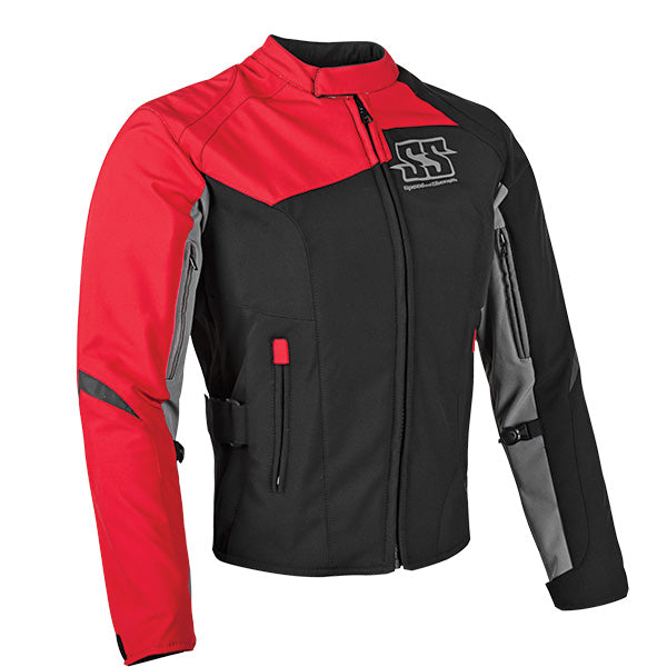 SPEED AND STRENGTH WOMEN'S BACKLASH TEXTILE MOTORCYCLE JACKET MEDIUM RED 870673