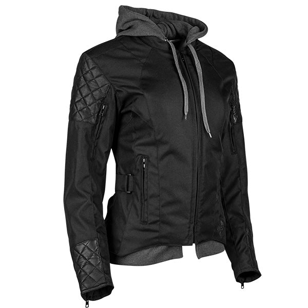 SPEED AND STRENGTH DOUBLE TAKE WOMENS TEXTILE MOTORCYCLE JACKET MEDIUM BLACK 884303