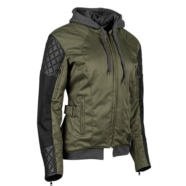SPEED AND STRENGTH DOUBLE TAKE WOMENS TEXTILE MOTORCYCLE JACKET 3XL OLIVE 884728