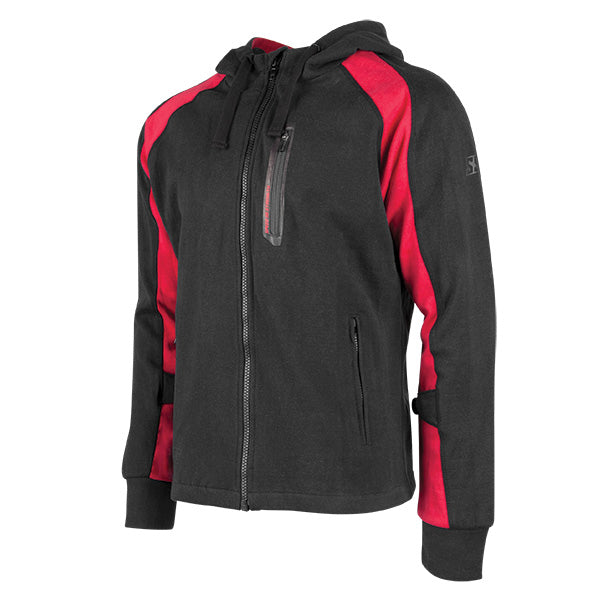 SPEED AND STRENGTH MEN'S RUN WITH THE BULLS ARMOURED MOTORCYCLE HOODY LARGE - RED 900079
