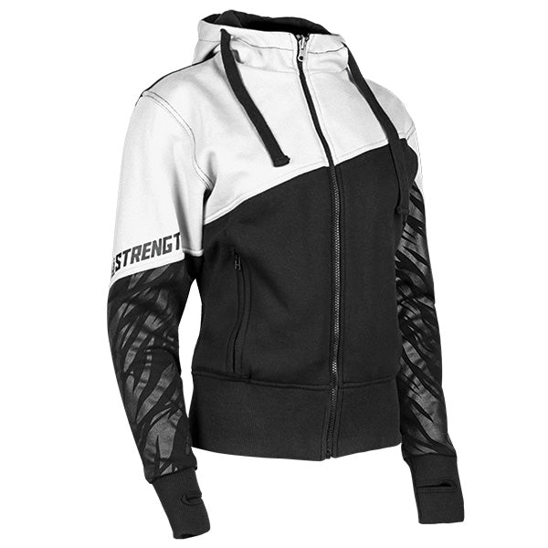 SPEED AND STRENGTH CAT OUTA HELL 2.0 WOMENS ARMOURED HOODY SMALL WHITE 884457