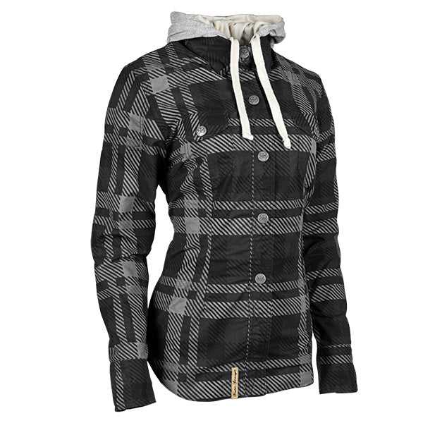 SPEED AND STRENGTH TRUE ROMANCE WOMENS ARMORED MOTO SHIRT LARGE CHARCOAL 884733