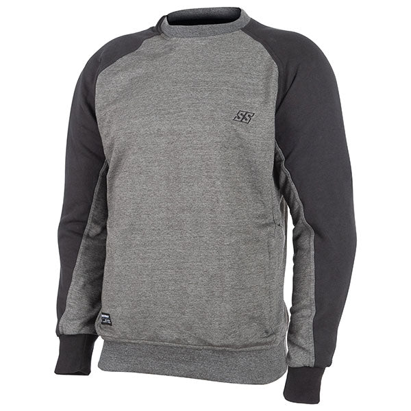 SPEED AND STRENGTH MEN'S LUNATIC FRINGE REINFORCED/ARMORED CREW-NECK SHIRT SMALL GREY SSC23130-8