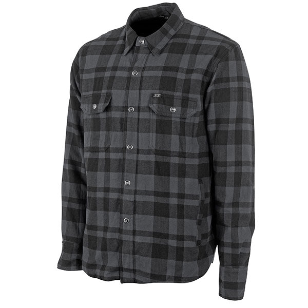 SPEED AND STRENGTH MEN'S BLACK NINE 2.0 MOTO SHIRT MEDIUM GREY/BLACK SSC23130-22
