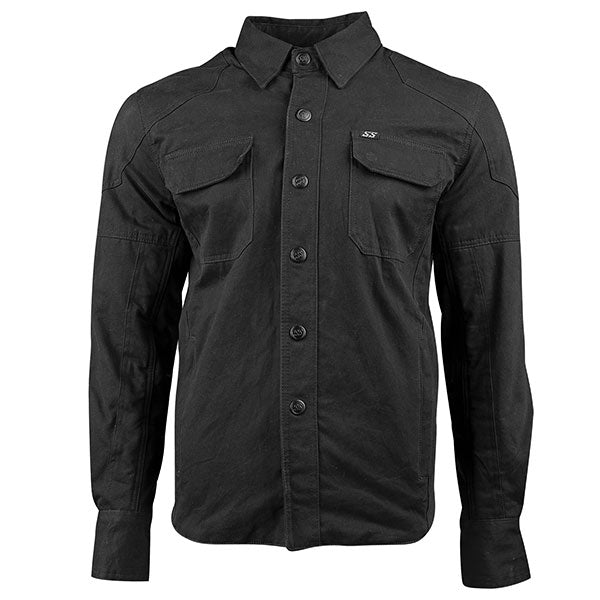 SPEED AND STRENGTH MEN'S CALL TO ARMS MOTORCYCLE SHIRT XS BLACK 4-619023