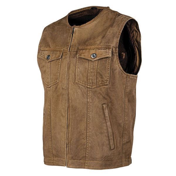 JRC MISSION DENIM VEST SMALL - BROWN 4-641694