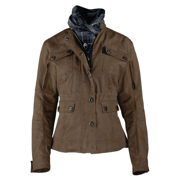 JOE ROCKET WOMEN'S LUNA WAXED CANVAS JACKET XS SAND 4-643033