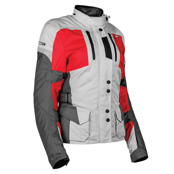 JOE ROCKET WOMEN'S BALLISTIC 14.0 TEXTILE JACKET XS SILVER/RED/GREY 4-644213