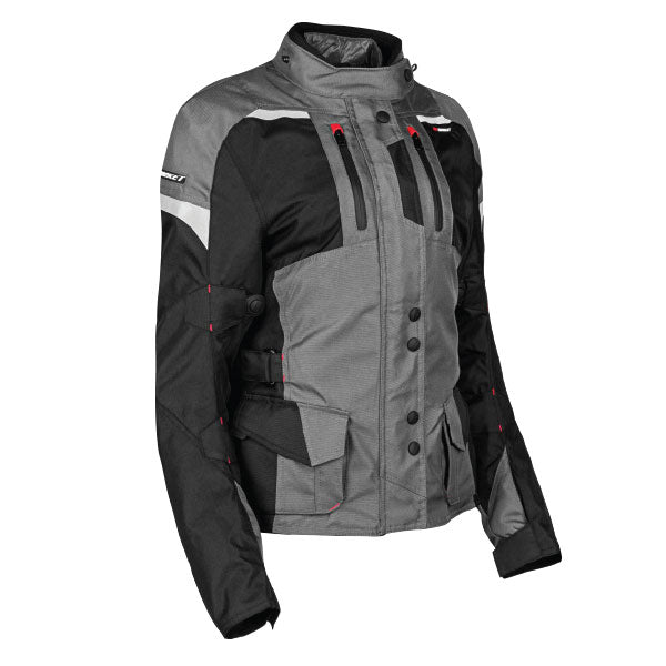 JOE ROCKET WOMEN'S BALLISTIC 14.0 TEXTILE JACKET XS GREY/BLACK 4-644293