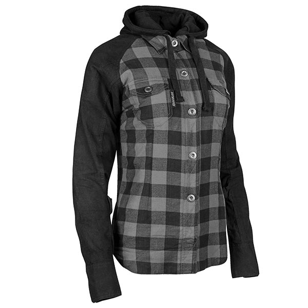 JOE ROCKET WOMEN'S GLORIOIUS & FREE ARMOURED SHIRT 2XL GREY/BLACK 4-647408