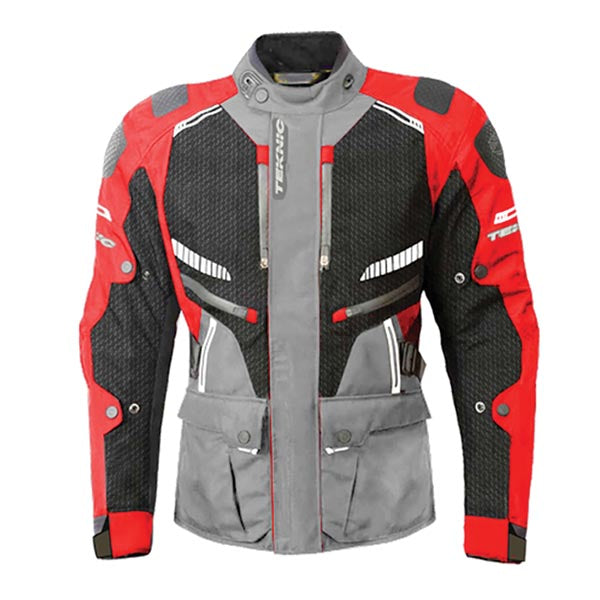 TEKNIC TERRAIN MEN'S WATERPROOF TEXTILE JACKET RED/BLACK/GREY XL 4-652917