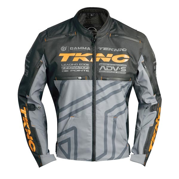 TEKNIC TRAVERSE MEN'S WATERPROOF TEXTILE JACKET ORANGE/GREY/BLACK LARGE 4-653076