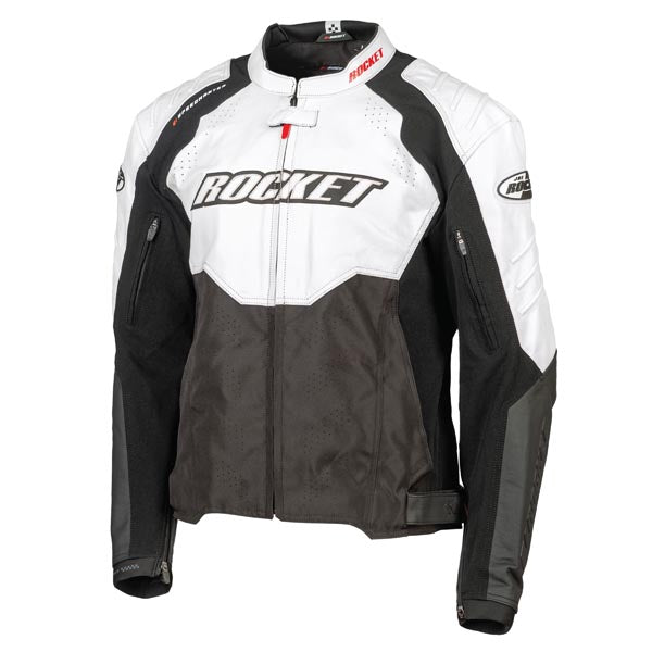 JOE ROCKET SPEEDMASTER MENS LEATHER JACKET WHITE MEDIUM JRC27111-13