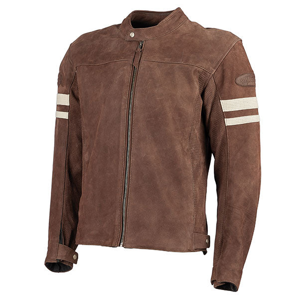 JOE ROCKET CLASSIC 92 MEN'S LEATHER JACKET MEDIUM BROWN/WHITE JRC15100-8