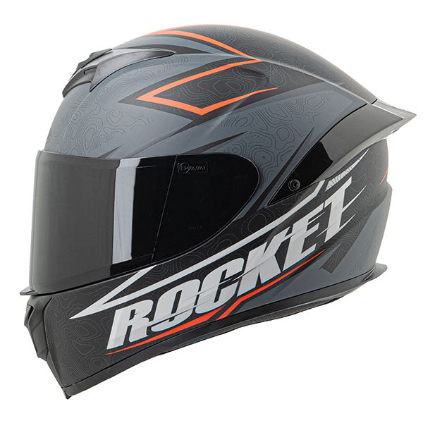 JOE ROCKET RKT 100 SERIES ELEVATION HELMET MEDIUM GREY/ORANGE/BLACK JRC24182-2