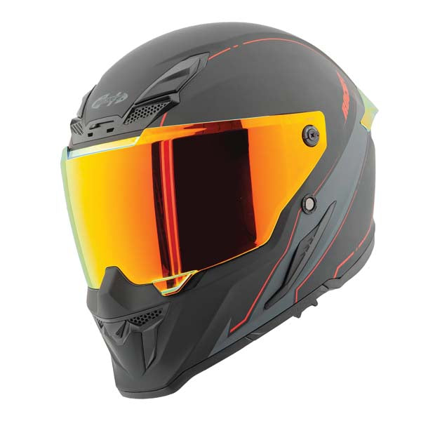 JOE ROCKET RKT 240-SERIES SOLAR FLARE FULL FACE HELMET MATTE BLACK/RED LARGE JRC25187-13
