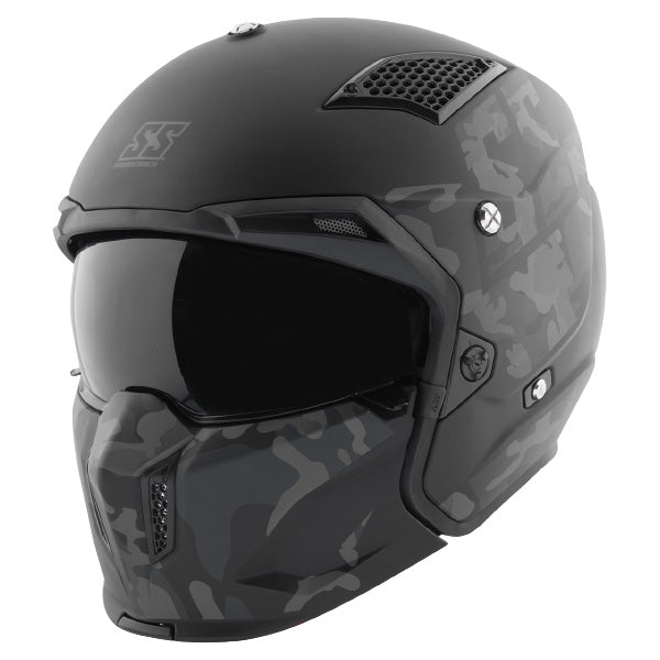 SPEED & STRENGTH SS2400 OPEN FACE HELMET MEDIUM CALL TO ARMS CAMO 4-901395