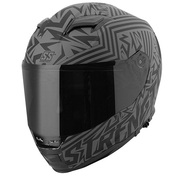 S&S LUNATIC FRINGE SS1650 FULL FACE HELMET MEDIUM GREY/BLACK SSC23180-17