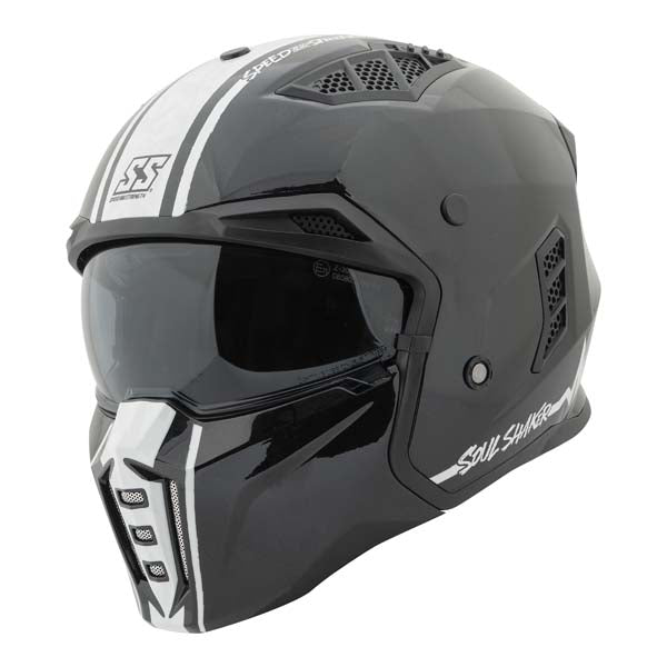SPEED & STRENGTH SS2450 SOUL SHAKER STREETFIGHTER HELMET MEDIUM WHITE SSC26180-3