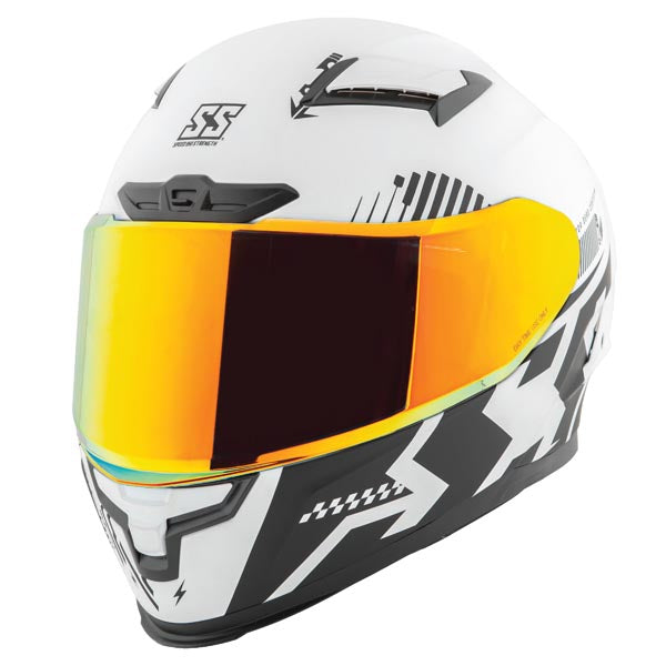 SPEED & STRENGTH SS760 TOP DEAD CENTER FULL FACE HELMET MATTE WHITE LARGE SSC27180-16