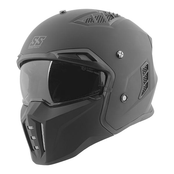 SPEED & STRENGTH SS2450 SOLID SPEED STREETFIGHTER HELMET LARGE MATTE BLACK 4-910076