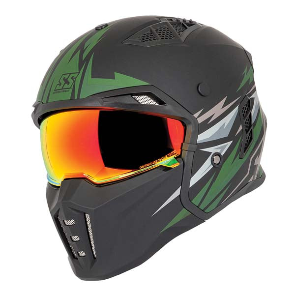 SPEED & STRENGTH SS2450 TRIAL BY FIRE STREETFIGHTER HELMET 2XL OLIVE/GREY 4-910138