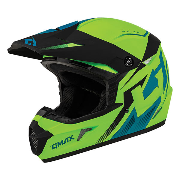 GMAX MX46Y COMPOUND MX YOUTH HELMET MATTE GREEN YOUTH SMALL D3464410