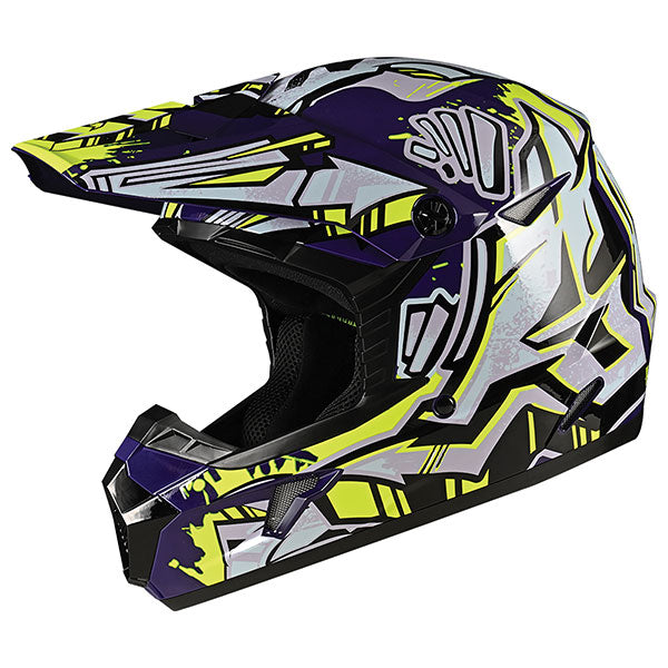 GMAX MX46 TAG MX HELMET GLOSS PURPLE/GREEN 3XL D3466989