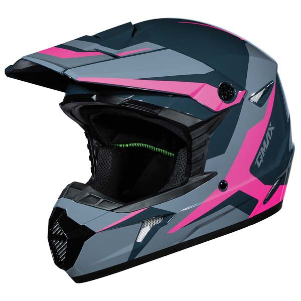 GMAX MX46 CYCLUS MX HELMET GREY/PINK SMALL D34651264
