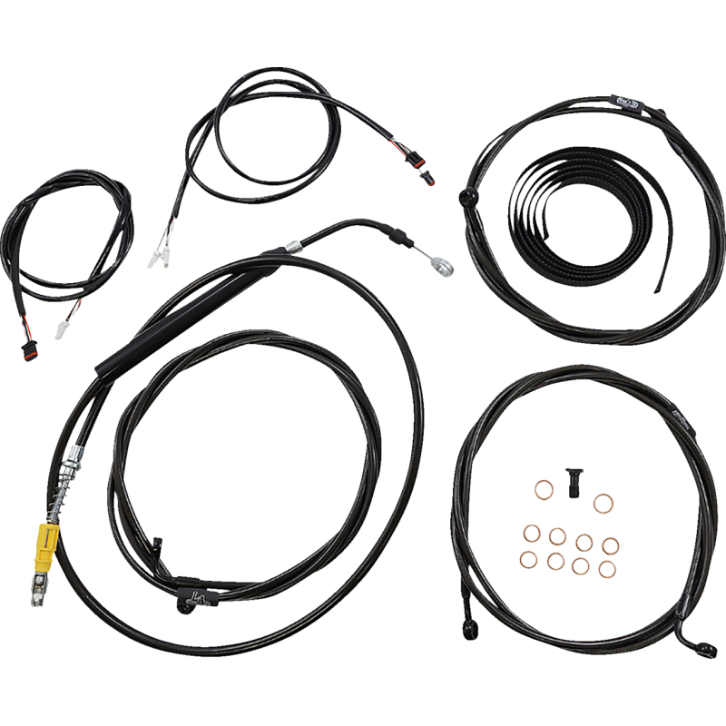 LA CHOPPERS MINI HANDLEBAR CABLE KIT PLUG AND PLAY WIRING MIDNIGHT LA-8058KT3-08M