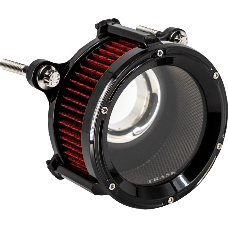 TRASK AIR CLEANER ASSAULT HIGH FLOW KIT - GLS/BLK TM-1024GBK