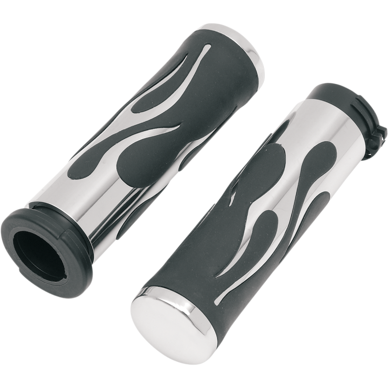 DRAG SPECIALTIES 73-UP FLAMED GRIPS (PR) 0630-0268
