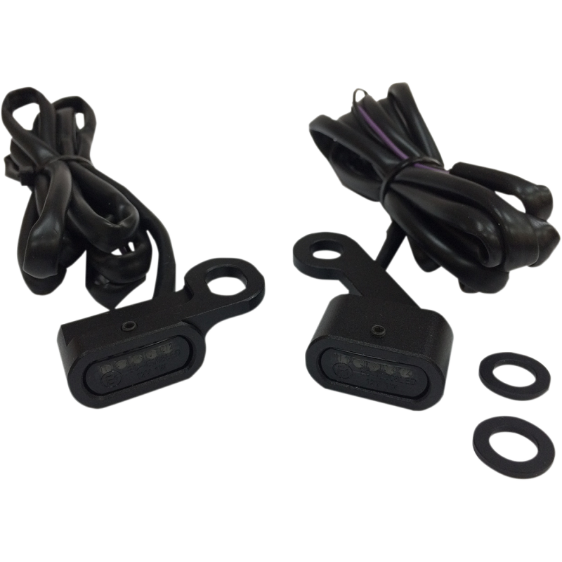 DRAG SPECIALTIES 04-19 XL LED H/B MRKR LIGHTS BLK SMK PR L22-0231MBE
